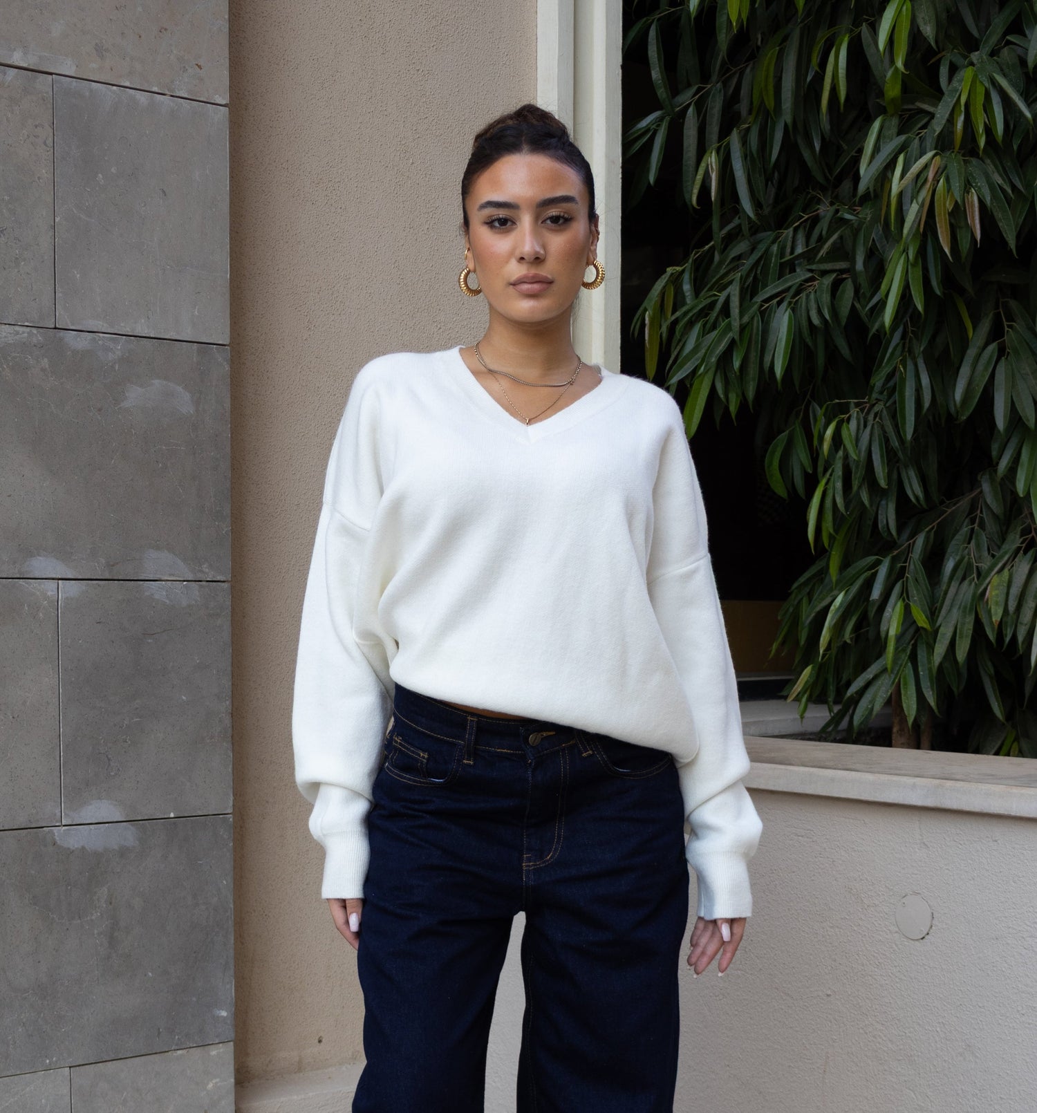 V-NECK OVERSIZED SWEATER