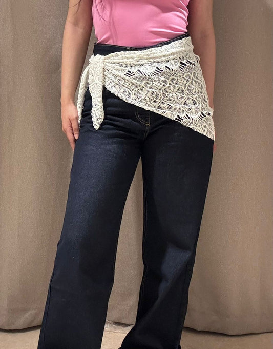 FLORAL LACE WAIST WRAP