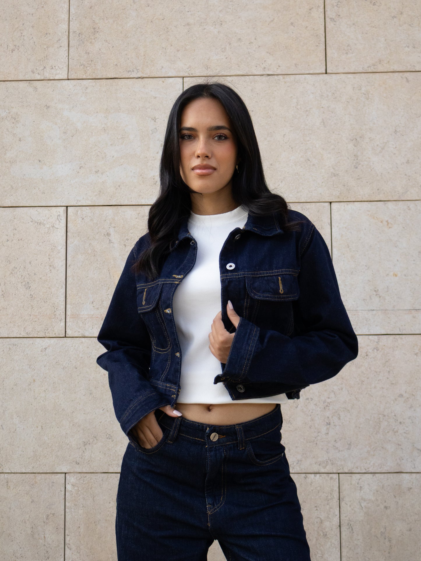 RAW CROPPED DENIM JACKET