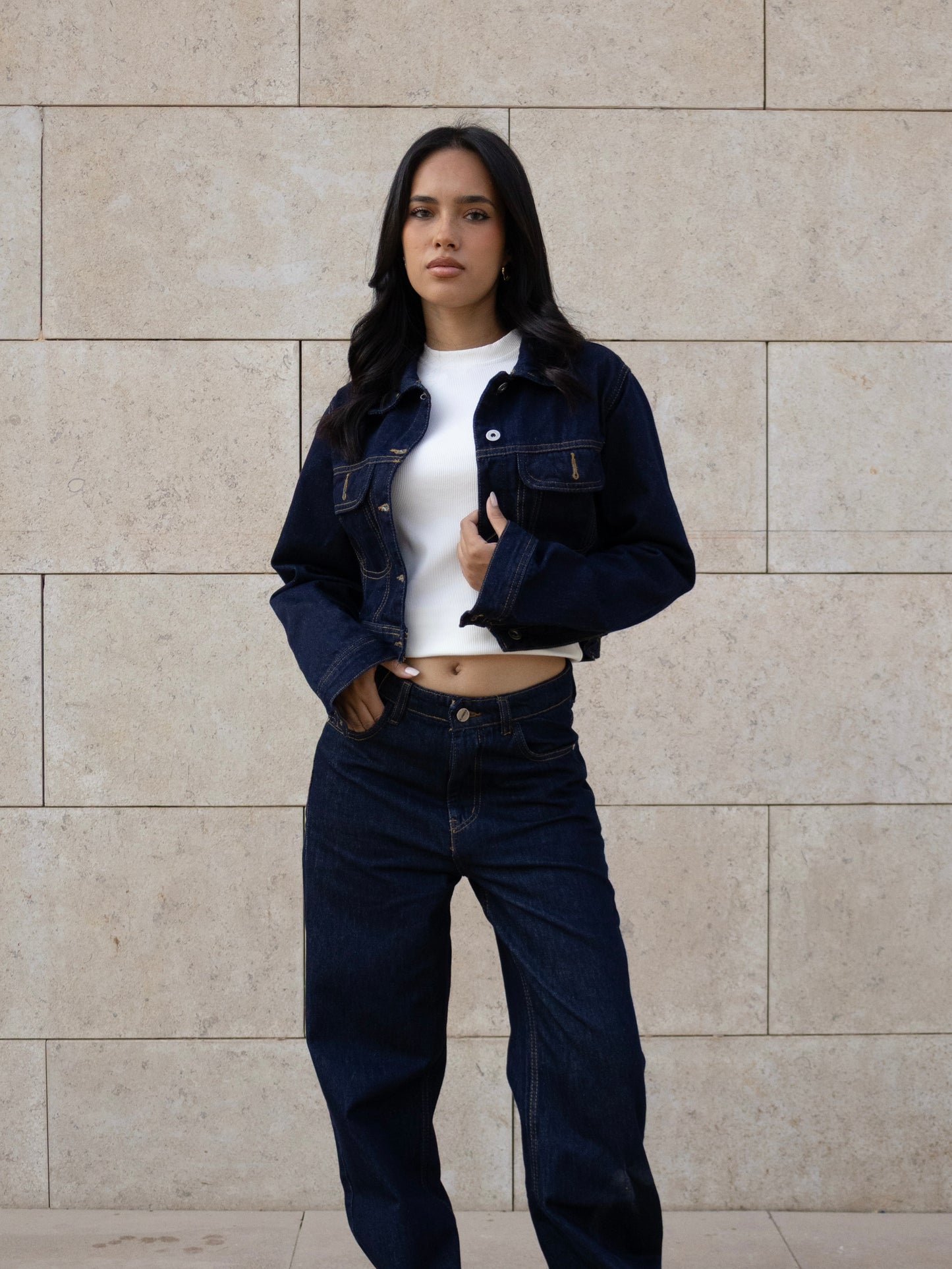 RAW CROPPED DENIM JACKET