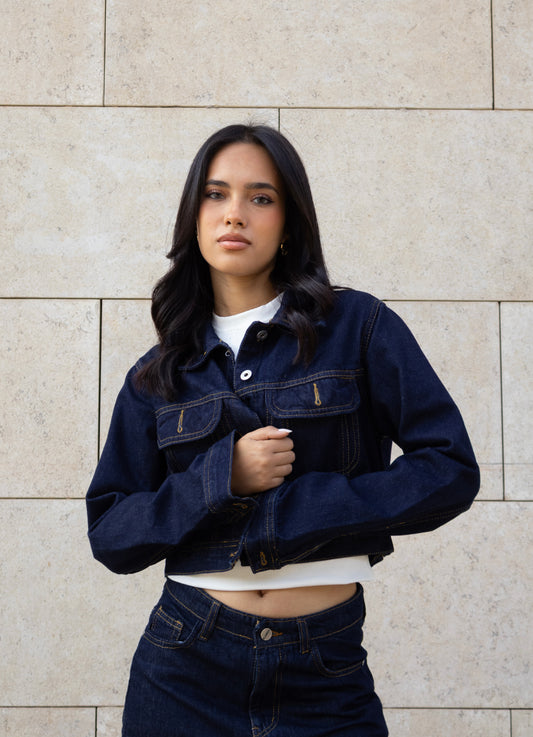 RAW CROPPED DENIM JACKET