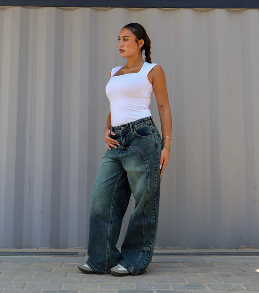VINTAGE LOW-WAIST SUPER BAGGY DENIM