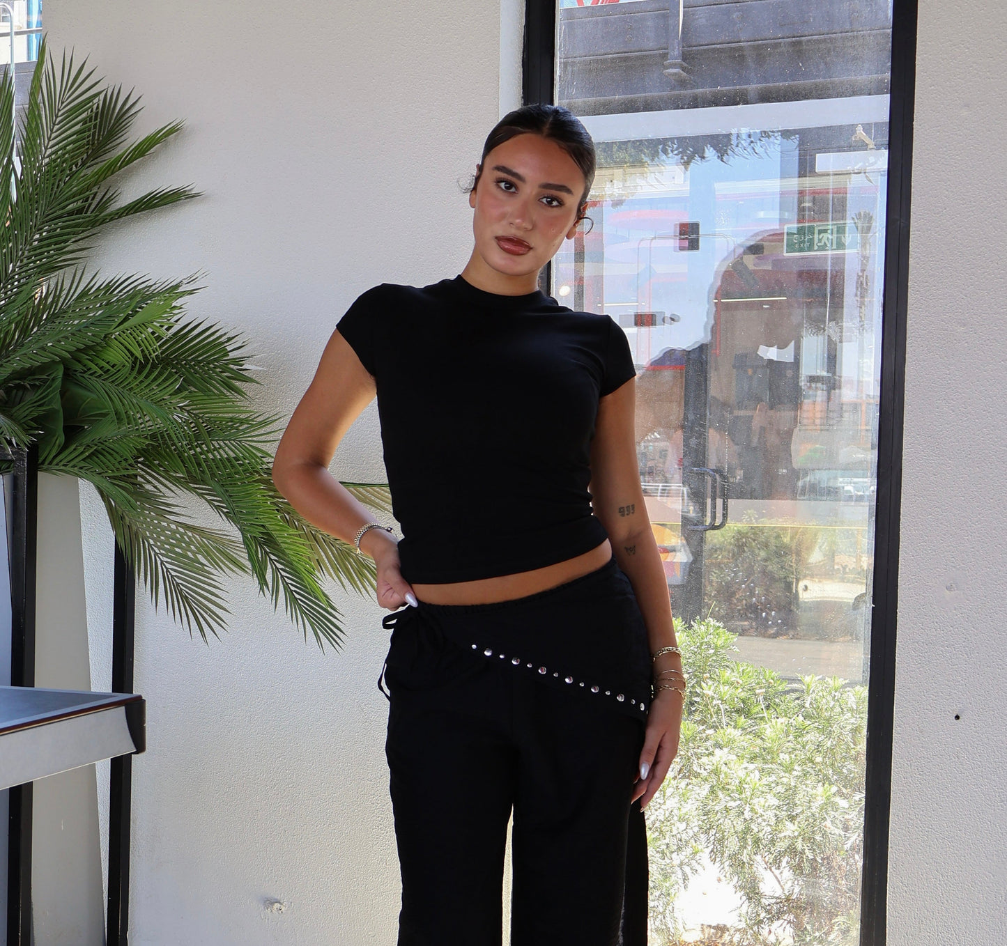 BLACK COTTON BABY TEE