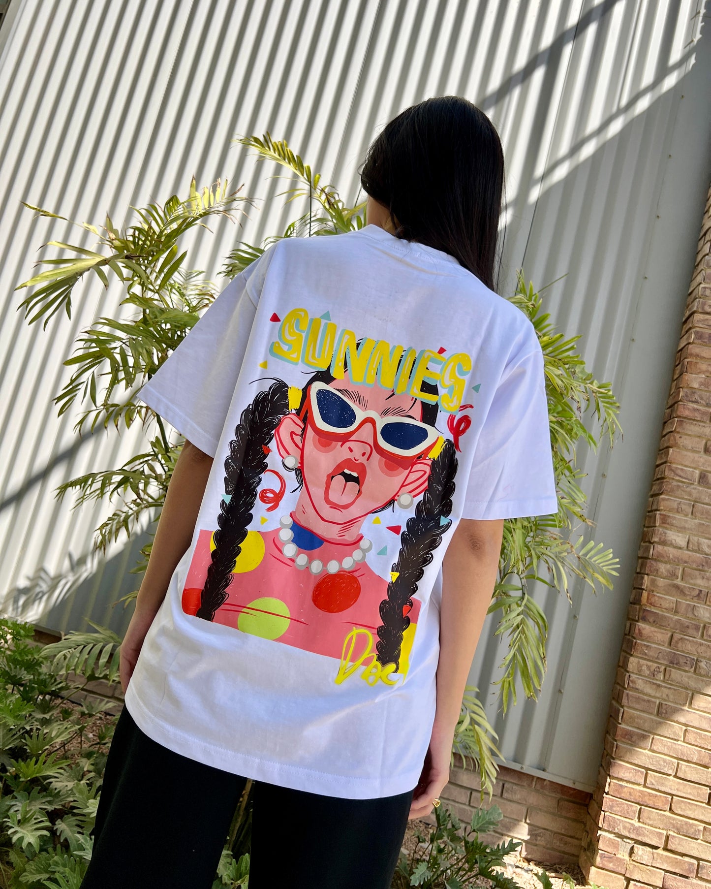 SUNNIES WHITE OVERSIZED T-SHIRT