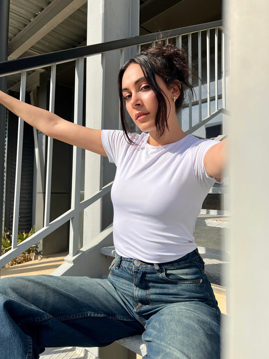 CREWNECK SHORT SLEEVED BASIC TOP